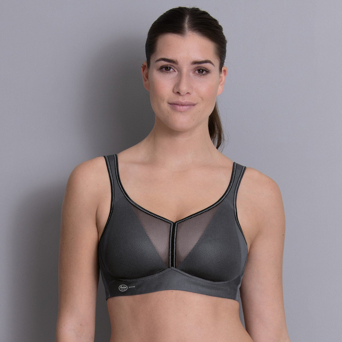 Anita Air Control Sports Bra with Delta Pad 5544 in Yellow/Anthracite