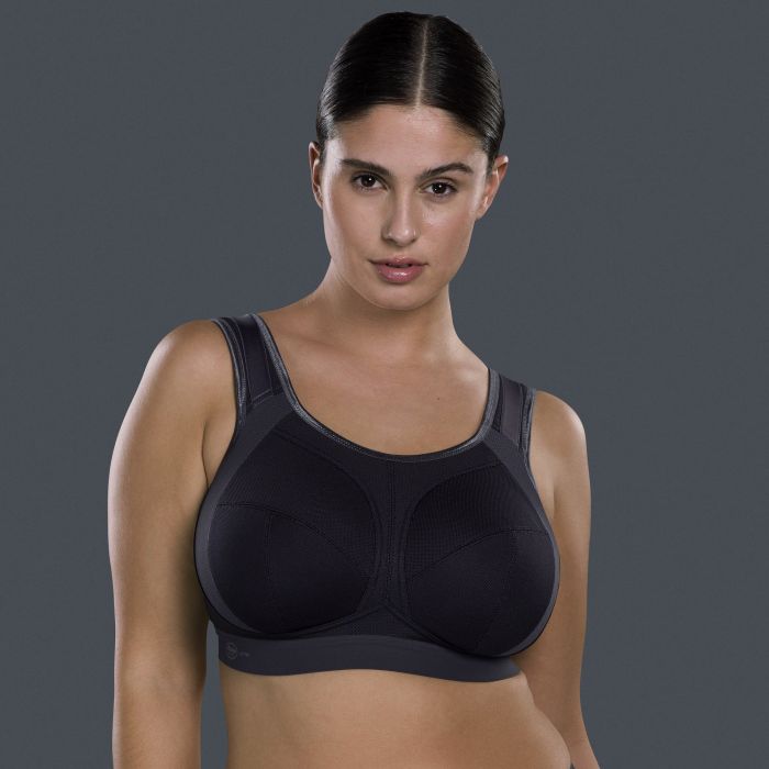Anita Anthracite Air Control Padded Cup Sports Bra 19028 Women's Size 40A