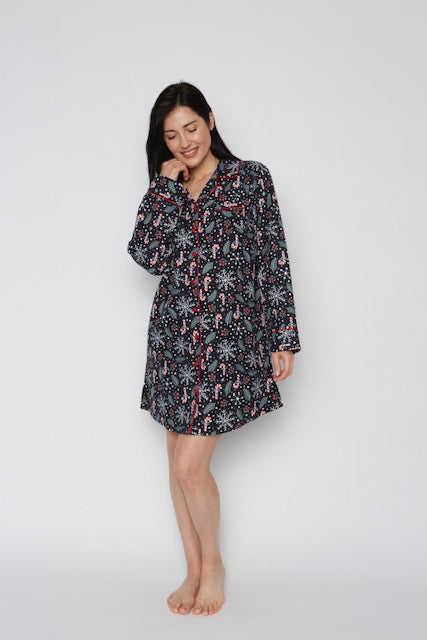 KayAnna Flannel Night Shirt- F12432-100%cotton – The Halifax Bra Store