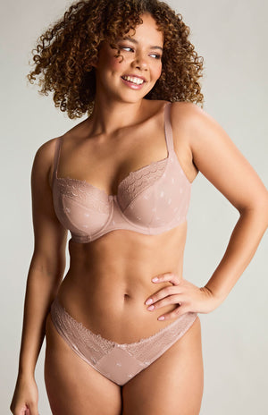 Panache Blossom Balcony Bra- 10582- Taupe