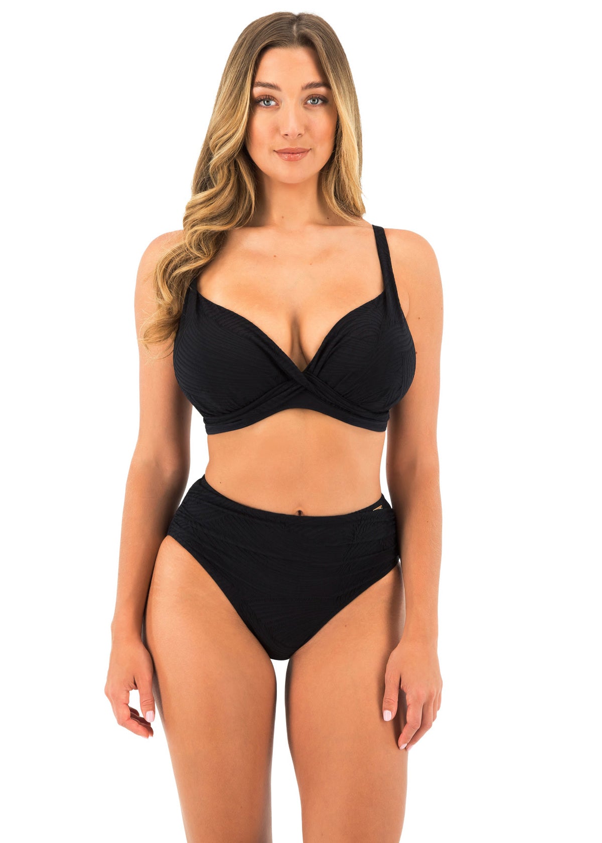 FANTASIE Ottawa Deep Gathered Bikini Brief- FS6363- BLACK