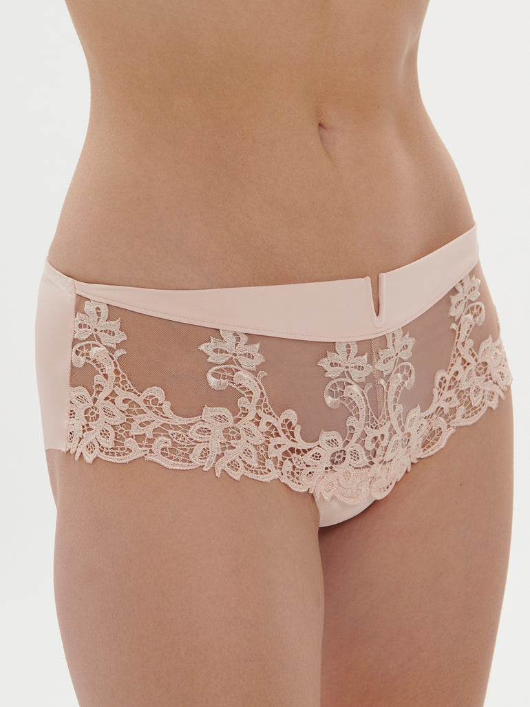 Simone Perele Saga 15C700/630 - Shorty/Thong - Black/White/Rose Nude