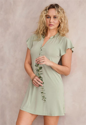 Montelle Fluttered Sleeve Nightshirt- 638