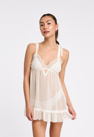 RYA Dahlia Babydoll with Panty- 543- IVORY