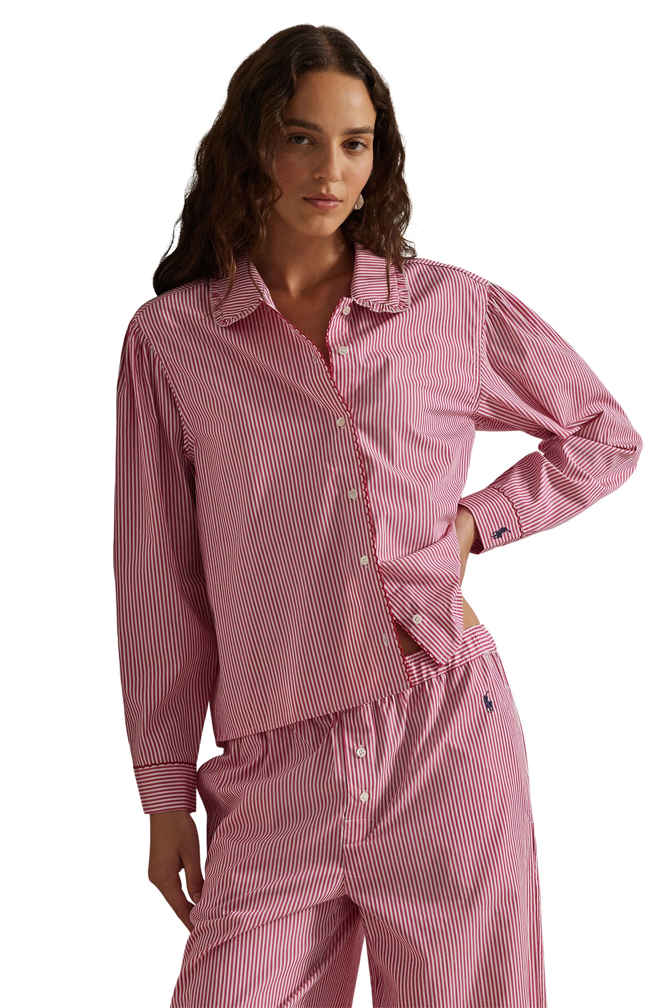 POLO RALPH LAUREN WITH WIP STICTH- COLLEGE PINK STR- 4P0374R2