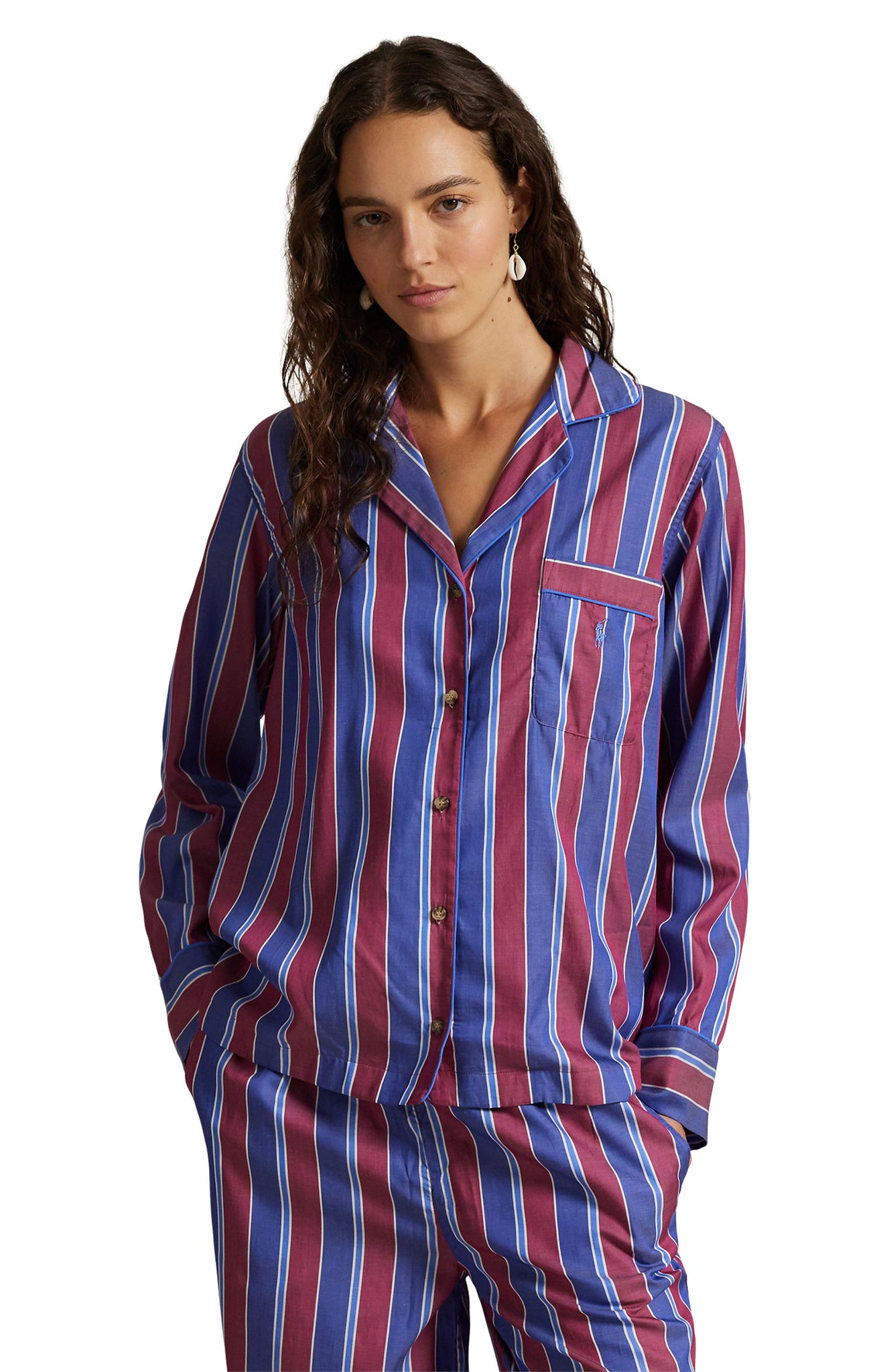 POLO RALPH LAUREN- MADISON PJ SET- WINE CRICKET/FEILD CRICKET- 4P0540