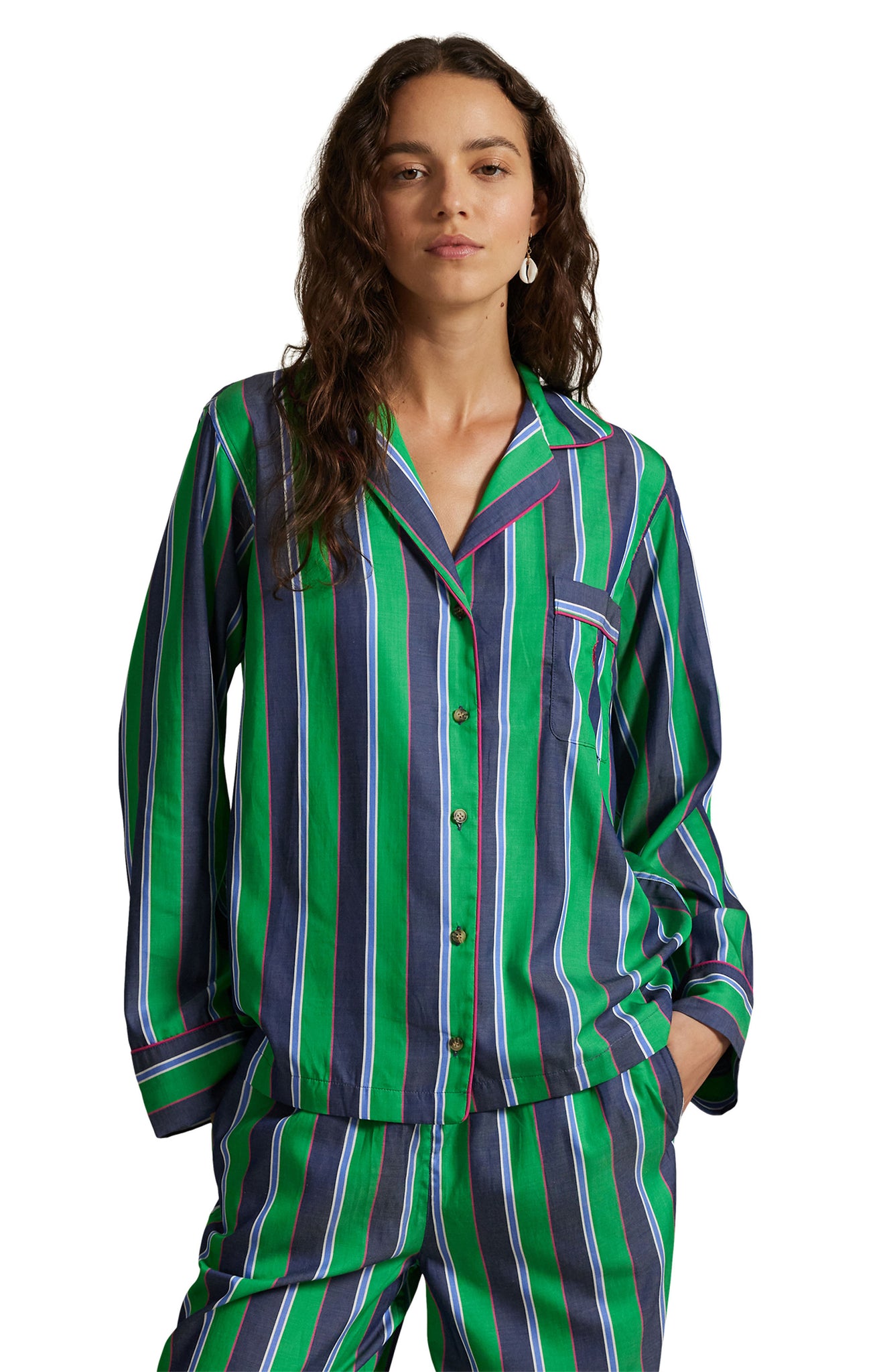 POLO RALPH LAUREN- MADISON PJ SET- WINE CRICKET/FEILD CRICKET- 4P0540