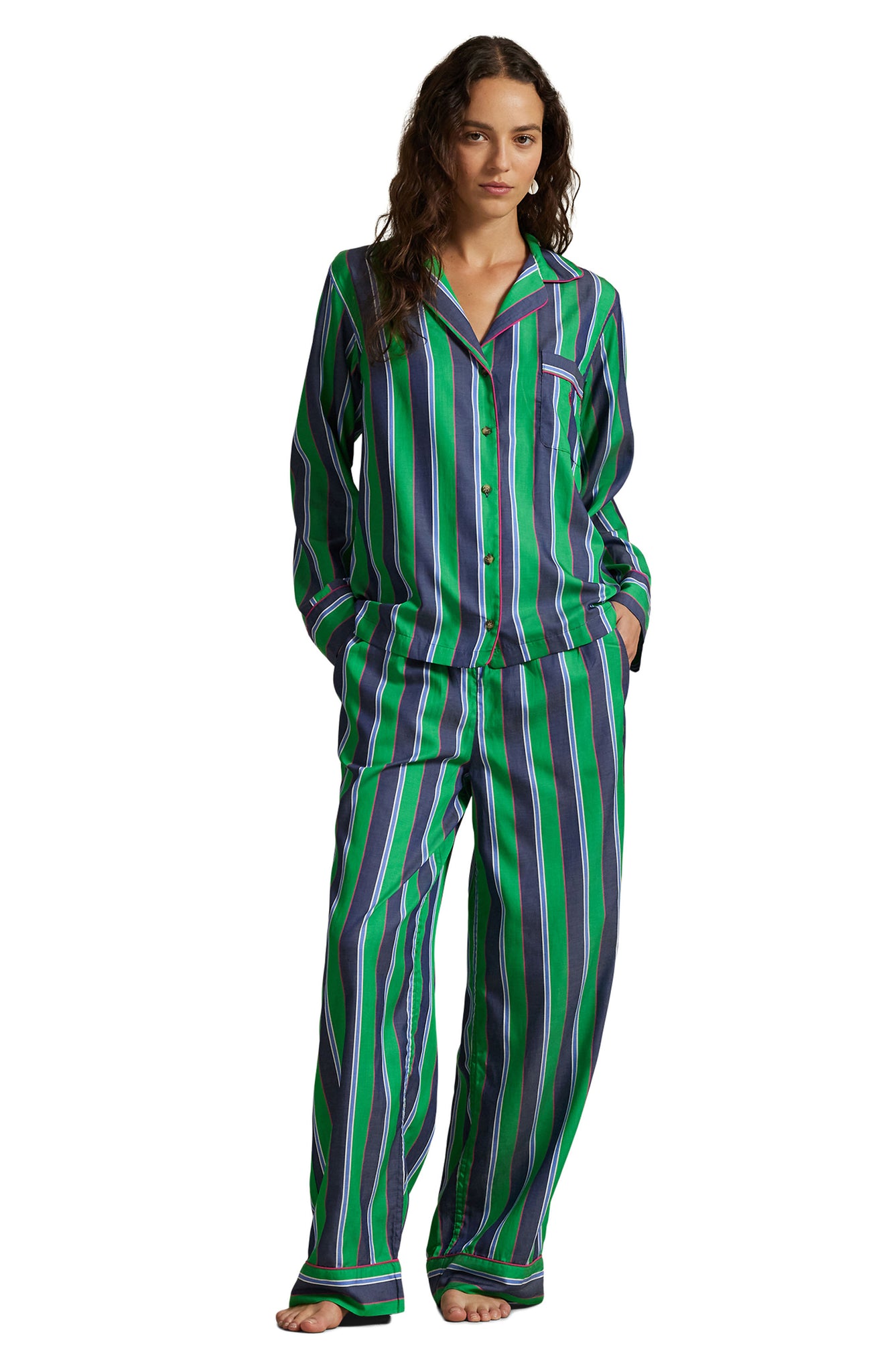 POLO RALPH LAUREN- MADISON PJ SET- WINE CRICKET/FEILD CRICKET- 4P0540