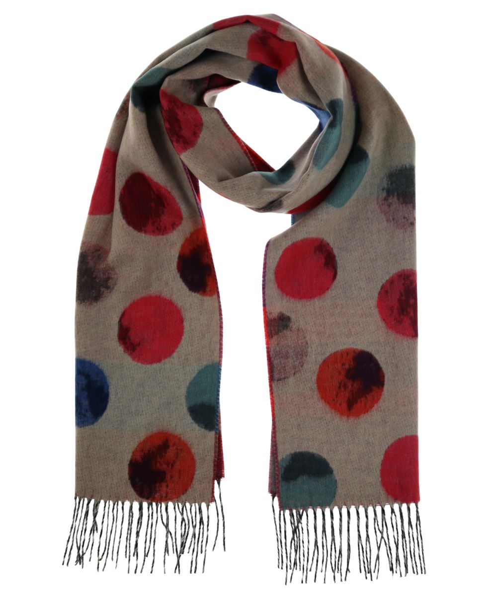 Fraas - Watercolour Dot Cashmink Scarf - 734018