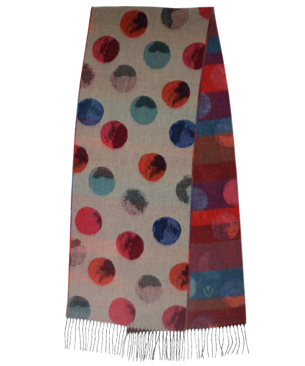Fraas - Watercolour Dot Cashmink Scarf - 734018