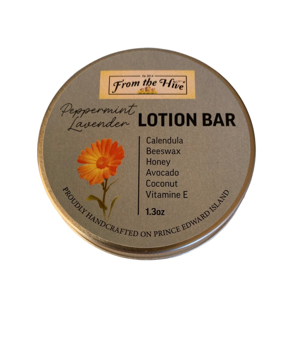 Calendula Honey Lotion Bar- FROM THE HIVE- Lavender/Sweet Orange/Lime/Peppermint