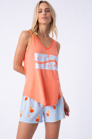 PJ SALVAGE- PLAYFUL PRINTS PJ TANK- RNPLTK