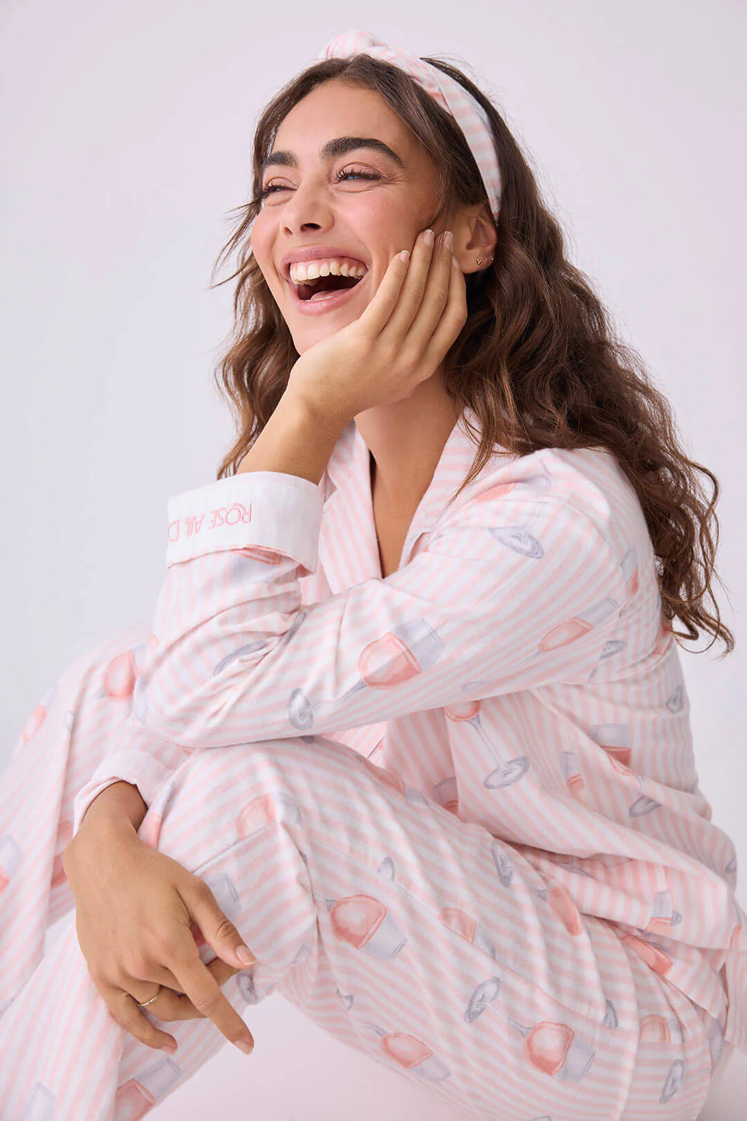 PJ SALVAGE - Rose All Day Flannel PJ Set - RPFLPJ- PINK MIST – The