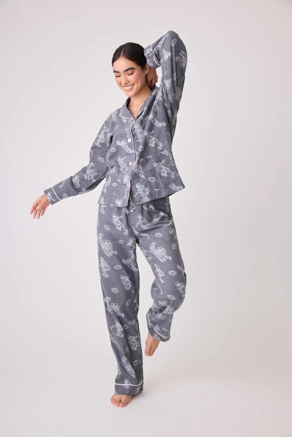 PJ SALVAGE- Game Day Flannel PJ Set- RPGAPJ