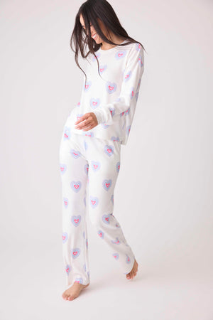 PJ SALVAGE Peace & Love Hearts Thermal Long Sleeve Top/Pant- RPPLLS1/RPPLP1