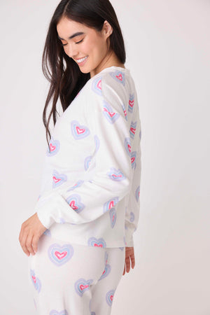 PJ SALVAGE Peace & Love Hearts Thermal Long Sleeve Top/Pant- RPPLLS1/RPPLP1