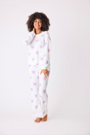 PJ SALVAGE Peace & Love Hearts Thermal Long Sleeve Top/Pant- RPPLLS1/RPPLP1