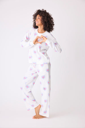 PJ SALVAGE Peace & Love Hearts Thermal Long Sleeve Top/Pant- RPPLLS1/RPPLP1