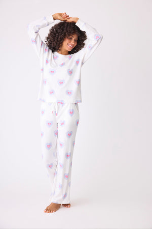 PJ SALVAGE Peace & Love Hearts Thermal Long Sleeve Top/Pant- RPPLLS1/RPPLP1