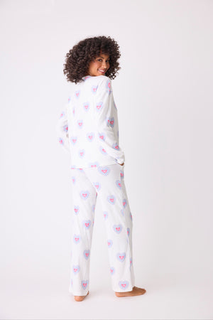 PJ SALVAGE Peace & Love Hearts Thermal Long Sleeve Top/Pant- RPPLLS1/RPPLP1