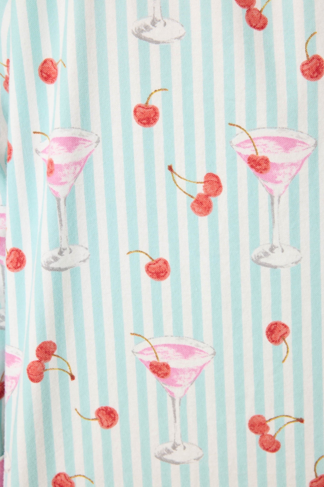 PJ Salvage - Ma Cherie Cherry Print Flannel Night Shirt - RUFLNS-F25