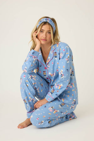 PJ Salvage - Flannel PJ Set - RUFLPJ - Icy Blue/Pink/Turquoise