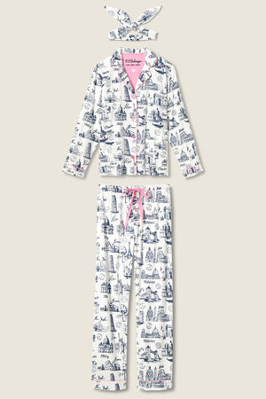 PJ Salvage - Flannel PJ Set - RUFLPJ - Icy Blue/Pink/Turquoise