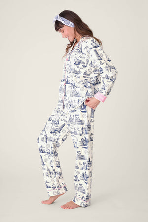 PJ Salvage - Flannel PJ Set - RUFLPJ - Icy Blue/Pink/Turquoise