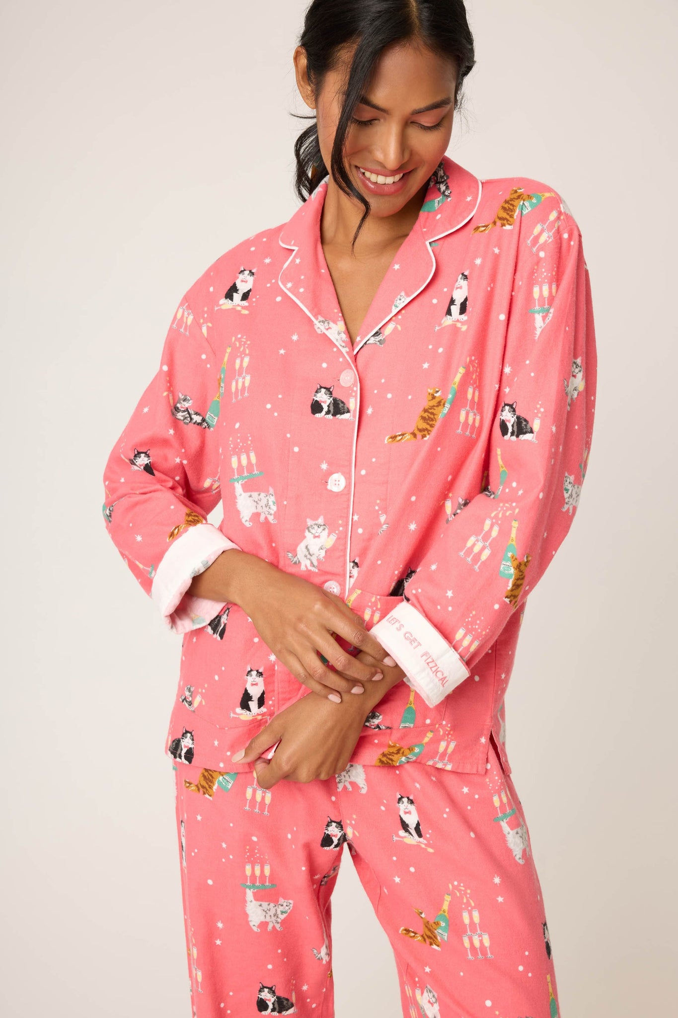 PJ Salvage - Flannel PJ Set - RUFLPJ - Icy Blue/Pink/Turquoise