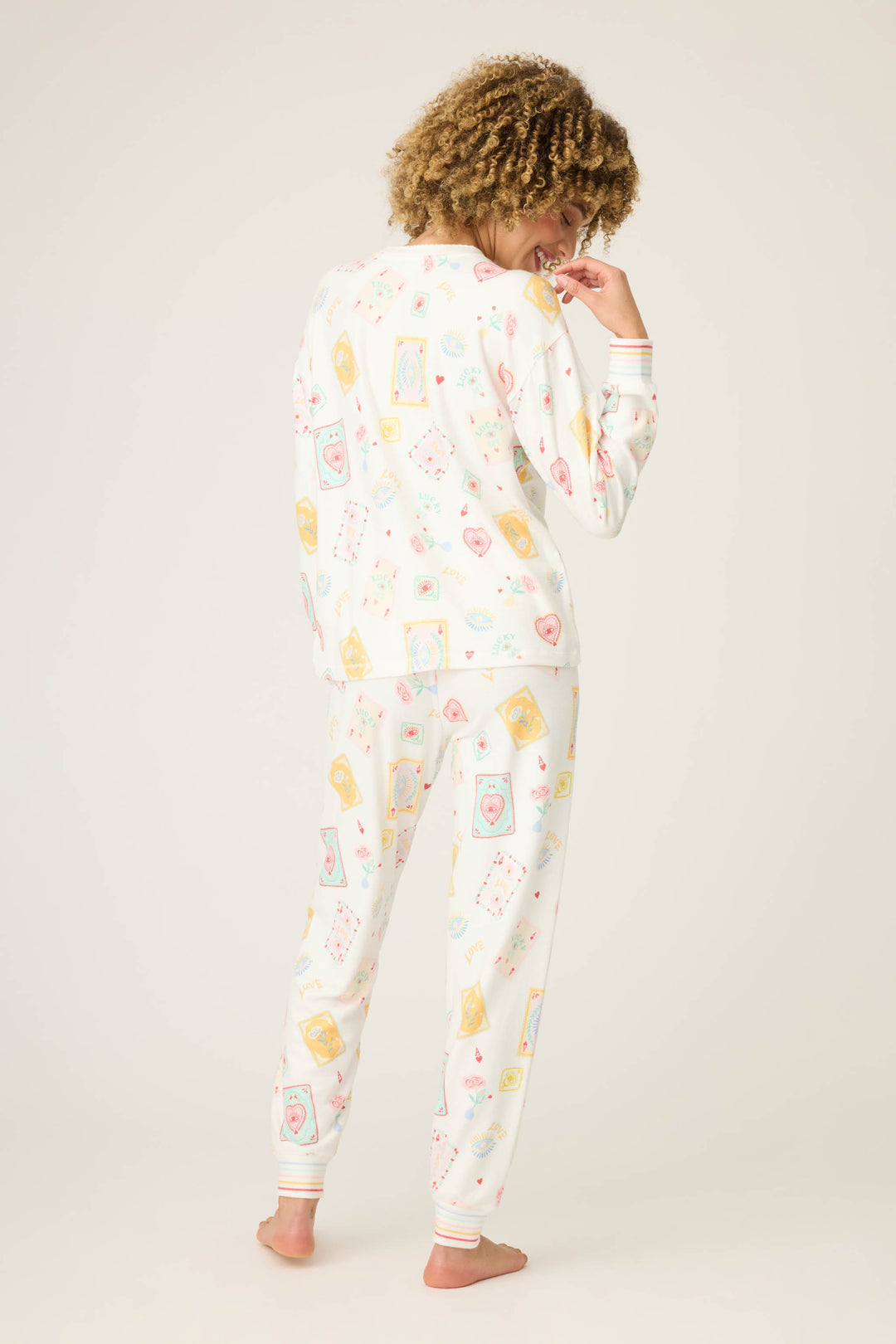 PJ Salvage - Lucky Me Tarot Card PJ Set - Ivory - RULUST2