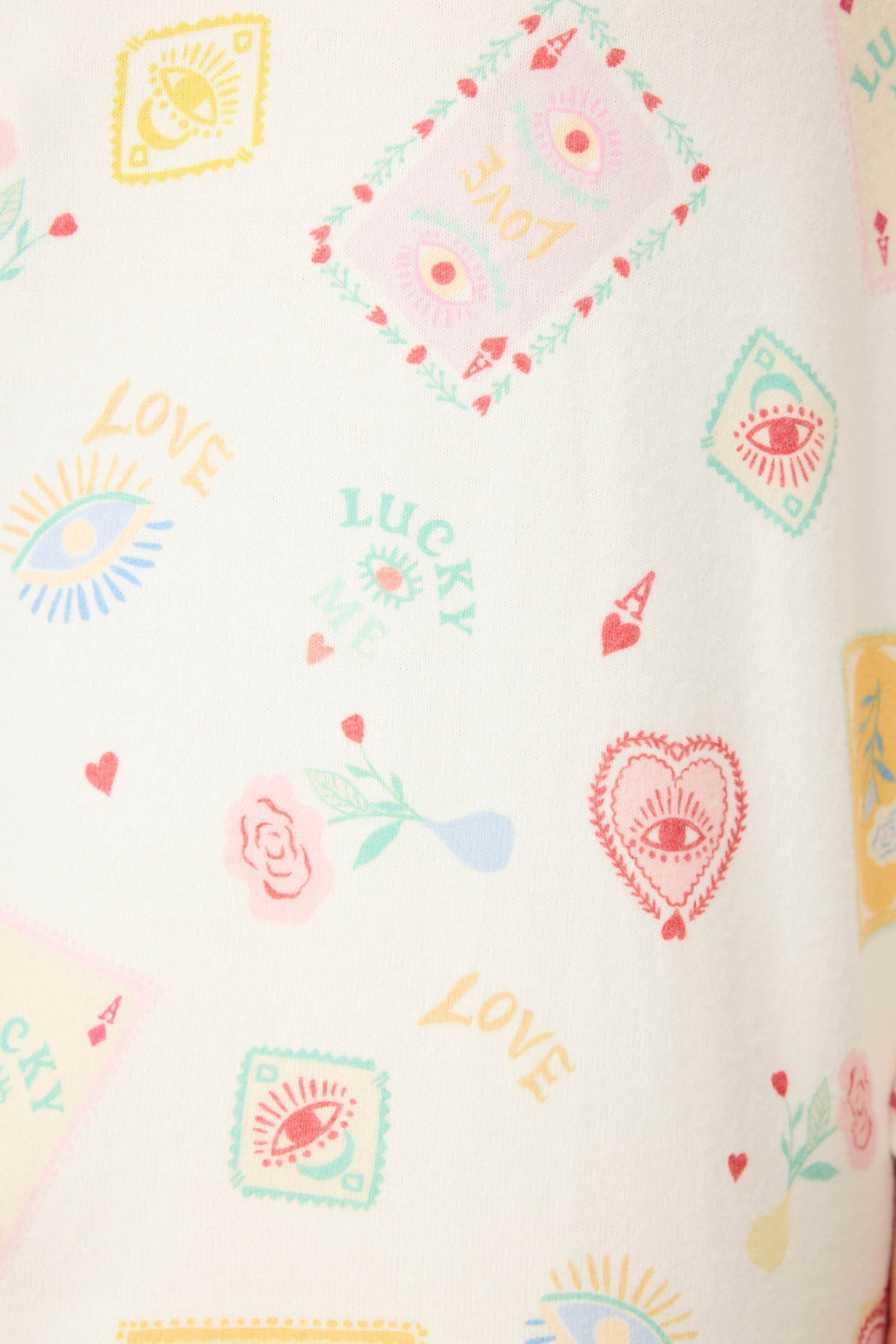 PJ Salvage - Lucky Me Tarot Card PJ Set - Ivory - RULUST2