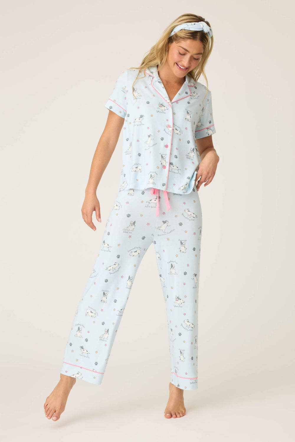 PJ Salvage Paws & Breathe PJ Set - Blue Mist