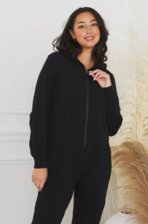 Terrera Devyn Bamboo Lounge Jumpsuit/Onesie-241200BLK