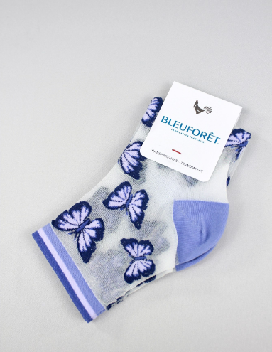 Bleuforet-Transparent Ankle Butterfly Socks- 6477