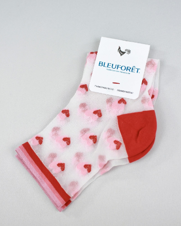 Bleuforet- Short Sheer Heart Socks-6476