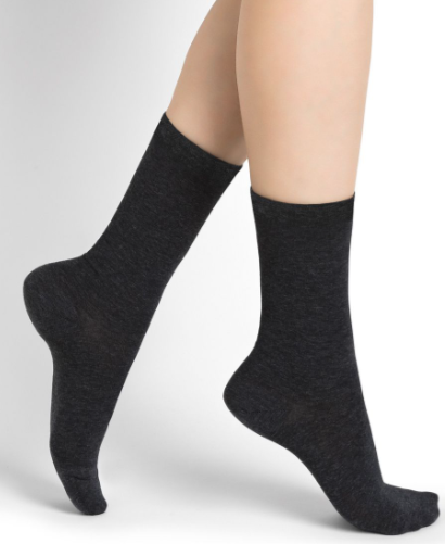 Bleuforet-Set Of Two Pairs Of Plain 97% Cotton Socks