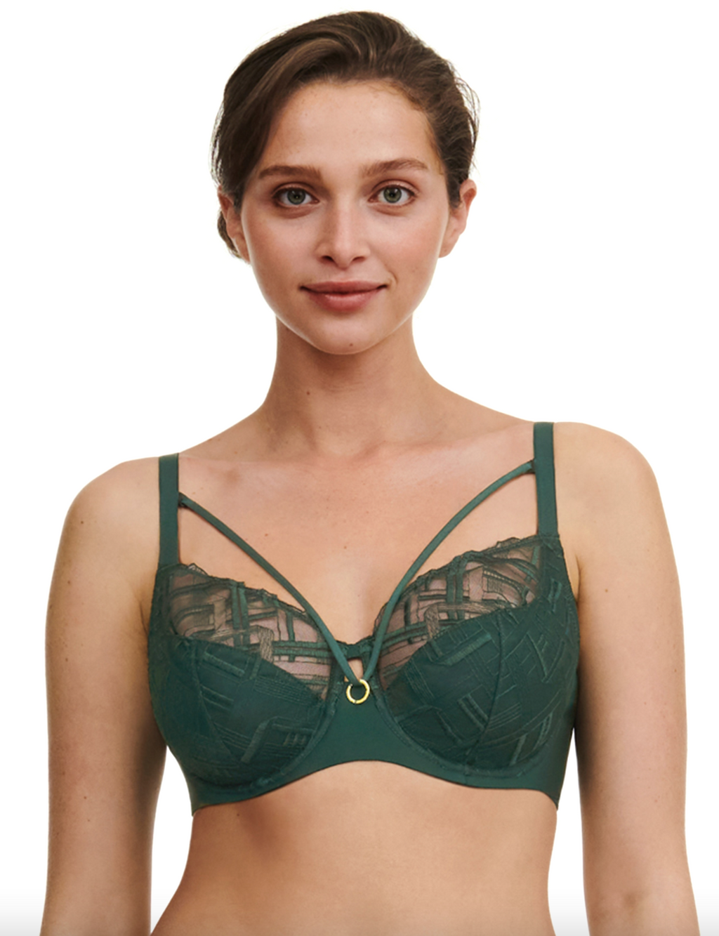 Chantelle-Graphic Support Lace Full Coverage Unlined Bra-C21S10