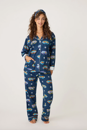 PJ SALVAGE - Ski You Later Flannel PJ Set - RPFLPJ NAVY