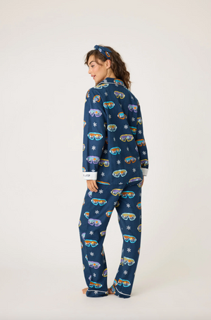 PJ SALVAGE - Ski You Later Flannel PJ Set - RPFLPJ NAVY