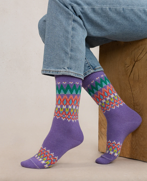 Bleuforet Cashmere Socks Jacquard- 6489