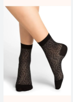 Bleuforet-Silk Lace Trainer Socks-6468