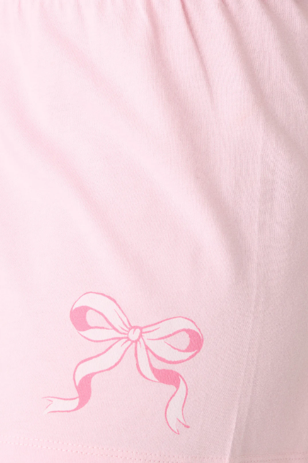 PJ Salvage Pretty Punch That's The Spirit Loungewear Short Set RUPRST2 Baby Pink