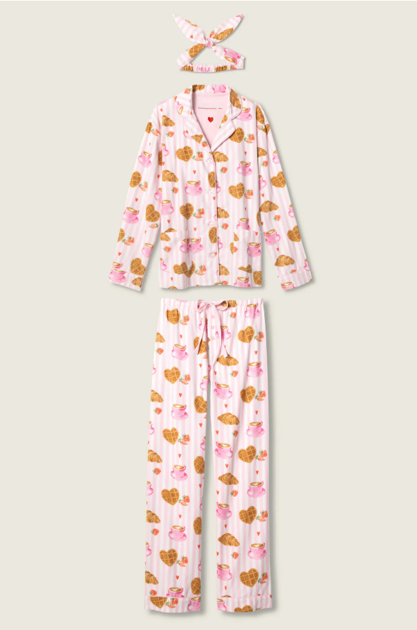 PJ Salvage - Flannel PJ Set - RUFLPJ - Icy Blue/Pink/Turquoise