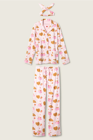 PJ Salvage - Flannel PJ Set - RUFLPJ - Icy Blue/Pink/Turquoise