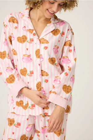 PJ Salvage - Flannel PJ Set - RUFLPJ - Icy Blue/Pink/Turquoise