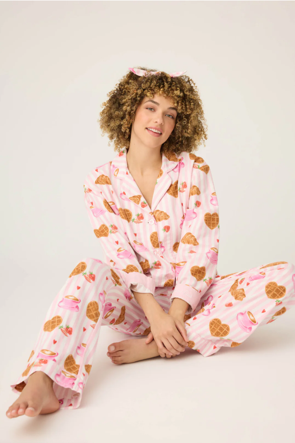 PJ Salvage - Flannel PJ Set - RUFLPJ - Icy Blue/Pink/Turquoise