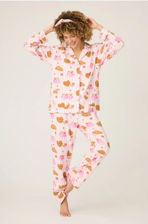 PJ Salvage - Flannel PJ Set - RUFLPJ - Icy Blue/Pink/Turquoise