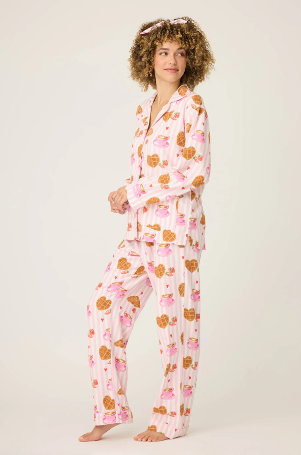 PJ Salvage - Flannel PJ Set - RUFLPJ - Icy Blue/Pink/Turquoise