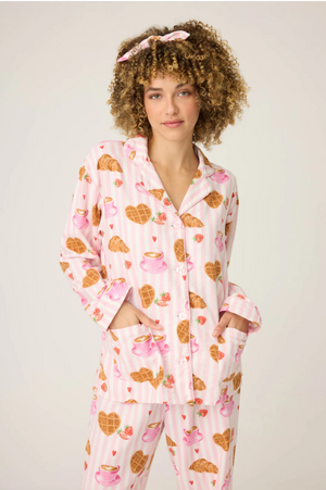 PJ Salvage - Flannel PJ Set - RUFLPJ - Icy Blue/Pink/Turquoise
