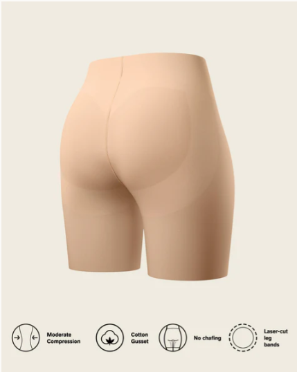 Leonisa InvisiLift Seamless Butt Lifter Shaper Short 092062 801- Golden Beige